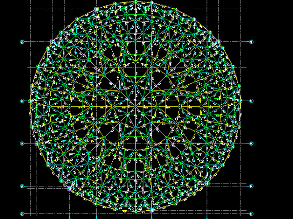 兴安盟明光正元广场圆形网架