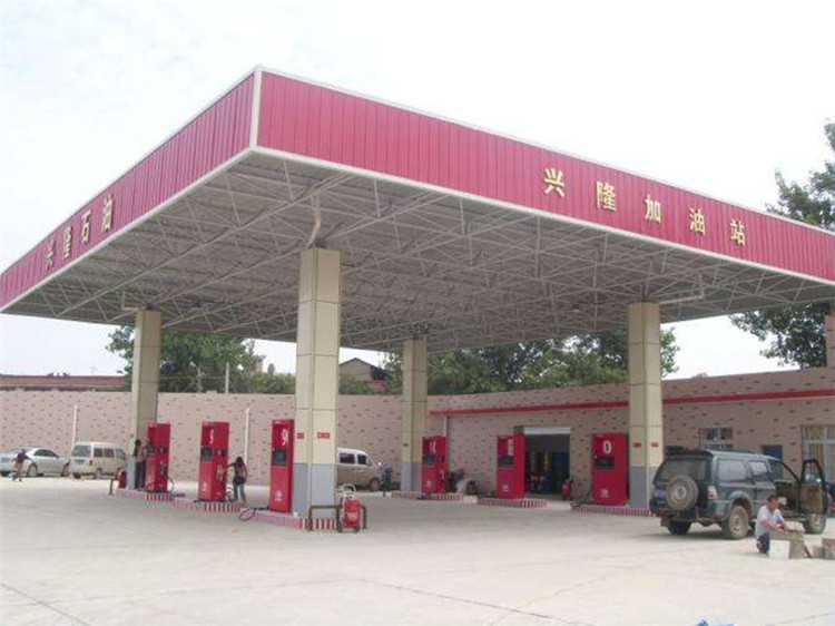 兴安盟加油站钢结构网架案例9
